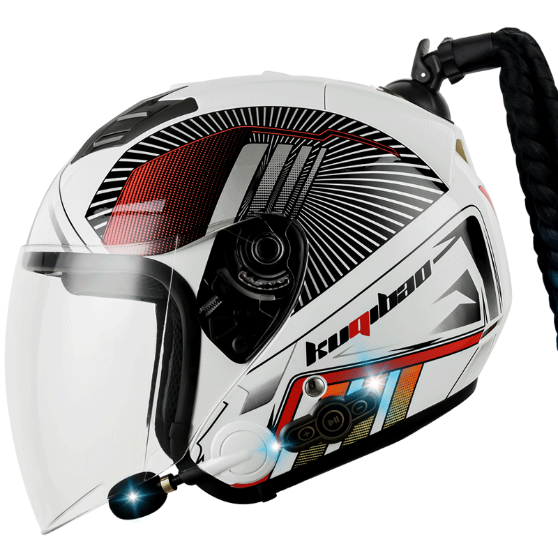 White Passion with Braids Single Visor