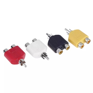 <strong>RCA</strong> Audio Adapter <strong>RCA</strong> Y <strong>Splitter</strong> AV Audio Video Plug Converters <strong>1</strong> Male to <strong>2</strong> Female Digital Cables Adapters Jack Plug - Product Image 1