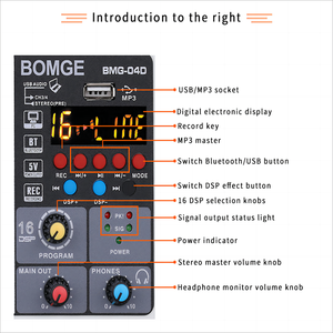 Fast Ship 5 Channel Mini Small <strong>Audio</strong> Mixer <strong>Audio</strong> Console with USB Connecting to <strong>Computer</strong>