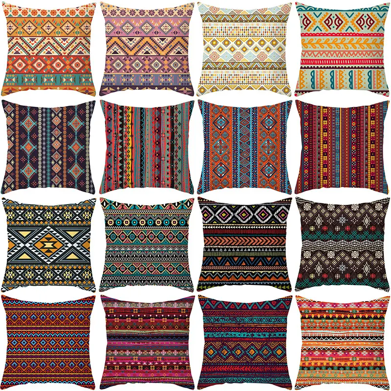 Estilo Boêmio Padrão Geométrico Fronha African Stripes Capas de Almofada Retro Home Decorativo Étnico Lance Capas De Almofada