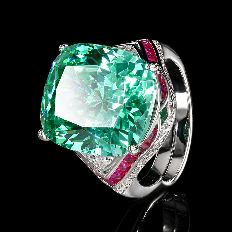 Bague Parra verte, taille ajustable