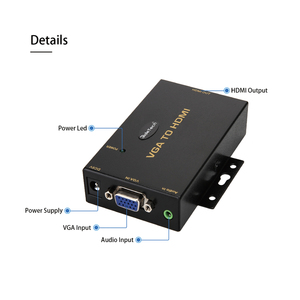 JideTech 1080P VGA-HDMI KVM Switch Converter with 3.5mm Audio Port for PC Laptop Display <strong>Computer</strong> Mac Projector - Product Image 2