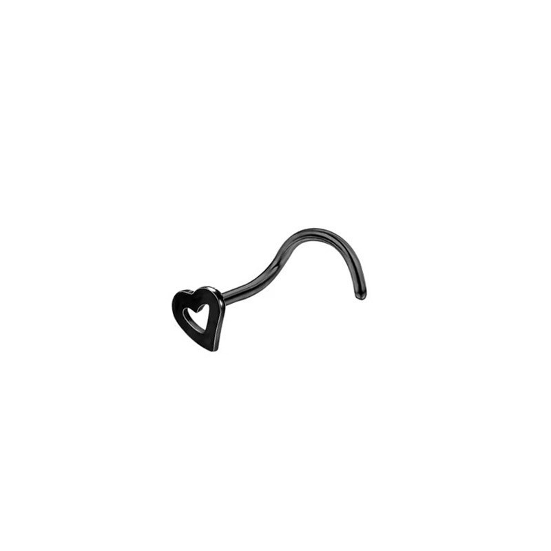 Tige S coeur creux noir