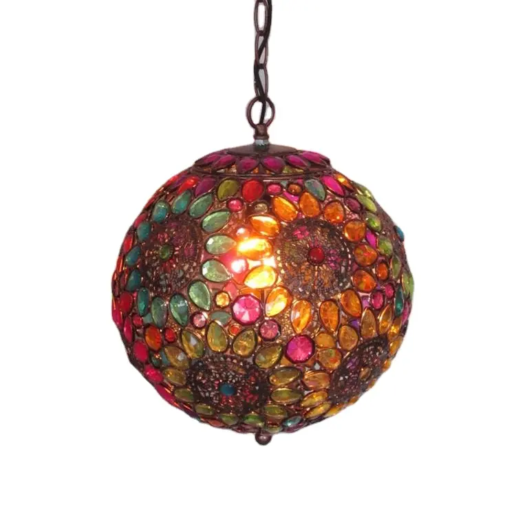 Lámpara colgante de mosaico turco hecha a mano, Lámpara decorativa árabe marroquí, candelabros, luces colgantes