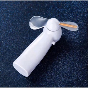 Venta al por mayor logotipo personalizado regalo ideal portátil de mano Mini USB recargable ventilador con luz LED intermitente mensaje palabra - Product Image 5