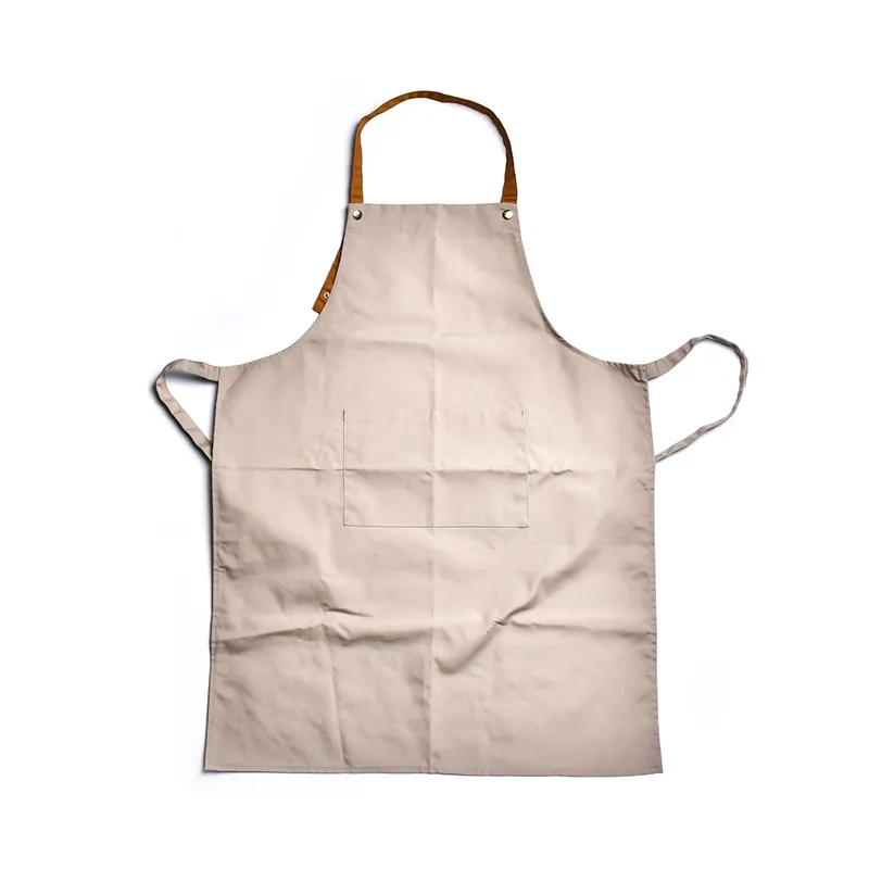 Wholesale Polyester Kitchen Apron Oilproof Waterproof With Pocket Adjustable Strap Apron Buckle design
