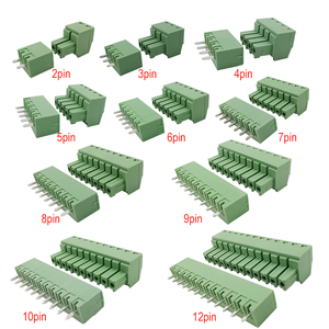 15EDG 3,5mm KF2EDG 3,5mm PCB bloque de terminales de tornillo conector ángulo recto/aguja recta enchufe Pin Header Socket 2-12 Pin - Product Image 1