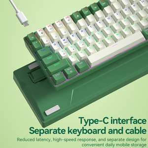Teclado mecánico con interruptor rojo a precio competitivo, Teclado mecánico ergonómico con retroiluminación colorida para jugadores - Product Image 5