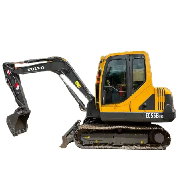 Sell it cheap used EC55B pro excavator second-hand Volvo five tons small digger hydraulic excavator for household use in china