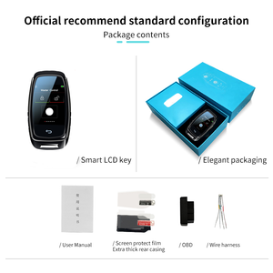 Smart LCD Car <strong>Key</strong> Upgrade Keyless USB Chargeable Large Battery Universal English Remote <strong>Key</strong> Fob - Product Image 4