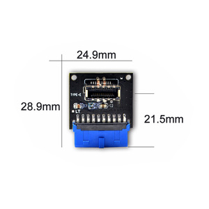 ชนิด C USB3.1แผงด้านหน้าซ็อกเก็ต USB 3.0 19 PIN TO TYPE-E อะแดปเตอร์ขยายส่วนหัวของ20Pin สำหรับเมนบอร์ดพีซี - Product Image 6