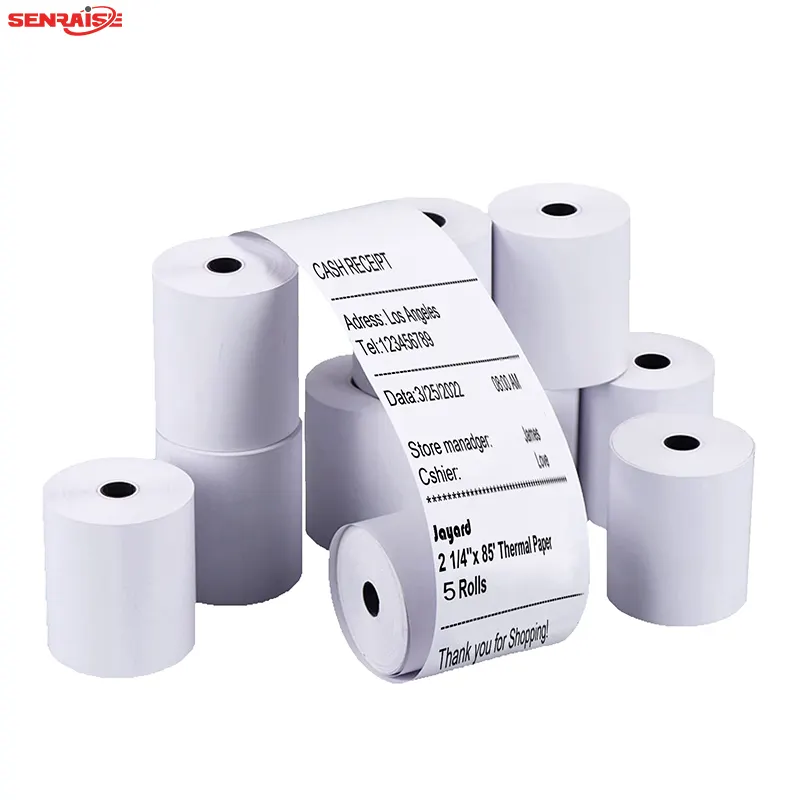 Factory 57x40mm/Customized Size White Pos Cash Register Receipt Roll Cashier Paper Thermal Paper Roll