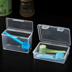 Caja de almacenamiento de cuchara de leche en polvo PP multifuncional, contenedor de plástico transparente Rectangular portátil, tamaño pequeño - Product Image 4