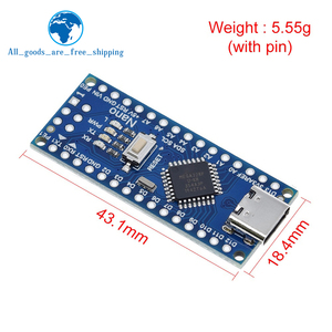 TZT Typ C USB Nano 3.0 mit Bootloader-kompatiblem Nano 3.0-Controller für Arduino CH340 USB-Treiber 16MHz Original IC ATMEGA328P - Product Image 2