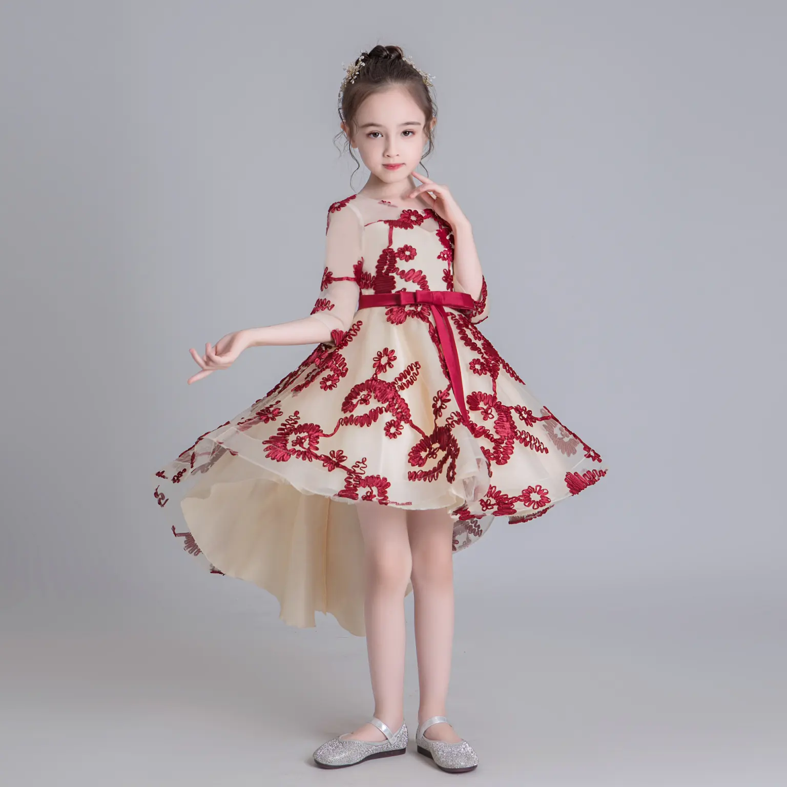 New style children wear princess sleeveless party dress beautiful wedding dress for kids