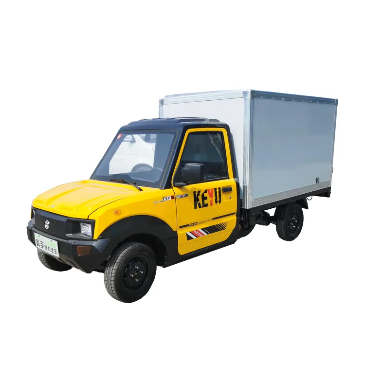 Keyu Lage Snelheid 4 Wiel Elektrische Mini Van Cargo Pickup Truck Electric Vehicle