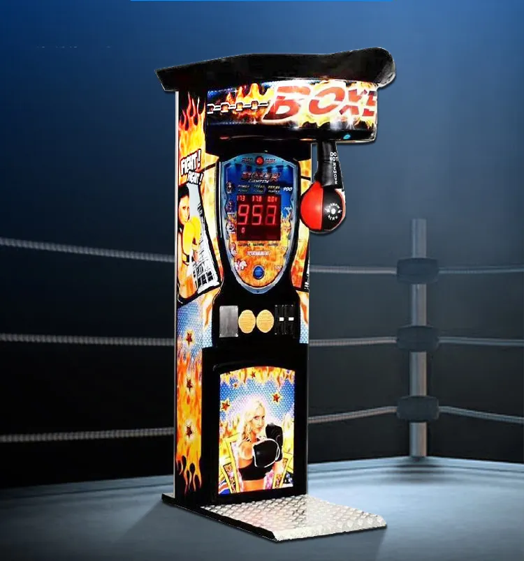 De Diversões De Rua Máquina De Soco De Boxe Máquina De Perfuração De Arcade Ao Ar Livre Ultimate Big Punch Boxing Game Machine