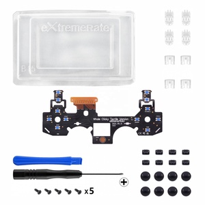 EXtremeRate Gamepad Hombro Cara Dpad Flashshot Botones Stop Kit de clic táctil completo Mod personalizado para controlador PS4 Juegos delgados - Product Image 1