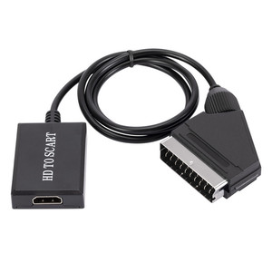 1080PHDMI <strong>to</strong> <strong>SCART</strong> Converter HD Digital Video HDMI <strong>to</strong> Analog Video and L/R Audio <strong>Adapter</strong> Support DVI for CRT/VHS/DVD CVBS Play - Product Image 1