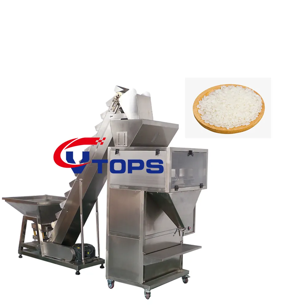 Máquina de llenado de granos de café, semiautomática, para pesaje vibratorio de semillas, arroz, azúcar, VTOPS-2DC-2K