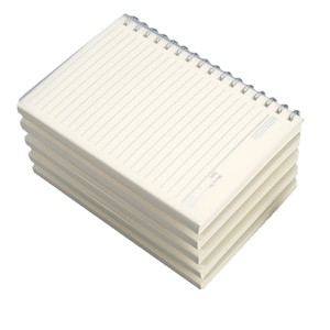 Cuaderno de estudiante A5, diario portátil, rejilla forrada en blanco, encuadernación térmica en espiral transparente PP para uso escolar disponible A4 B5 A5 A6