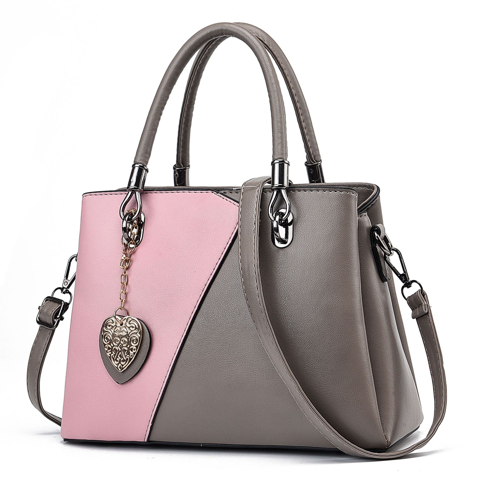 Gris foncé et rose