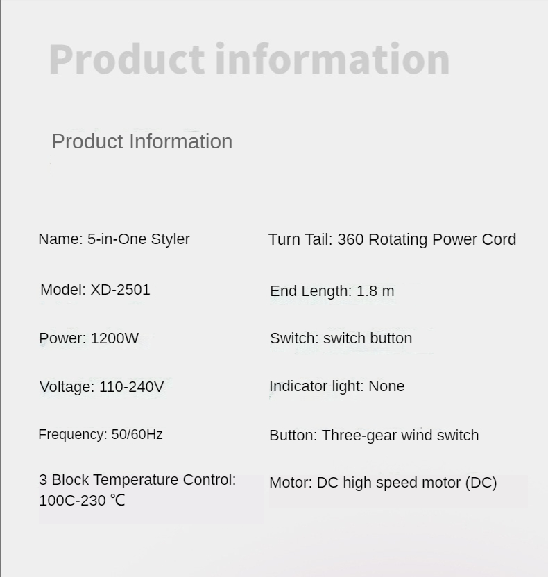 2022 New Arrival Blow Hair Straightener Curler Comb One Step Hair Dryer For Beauty Salon Household