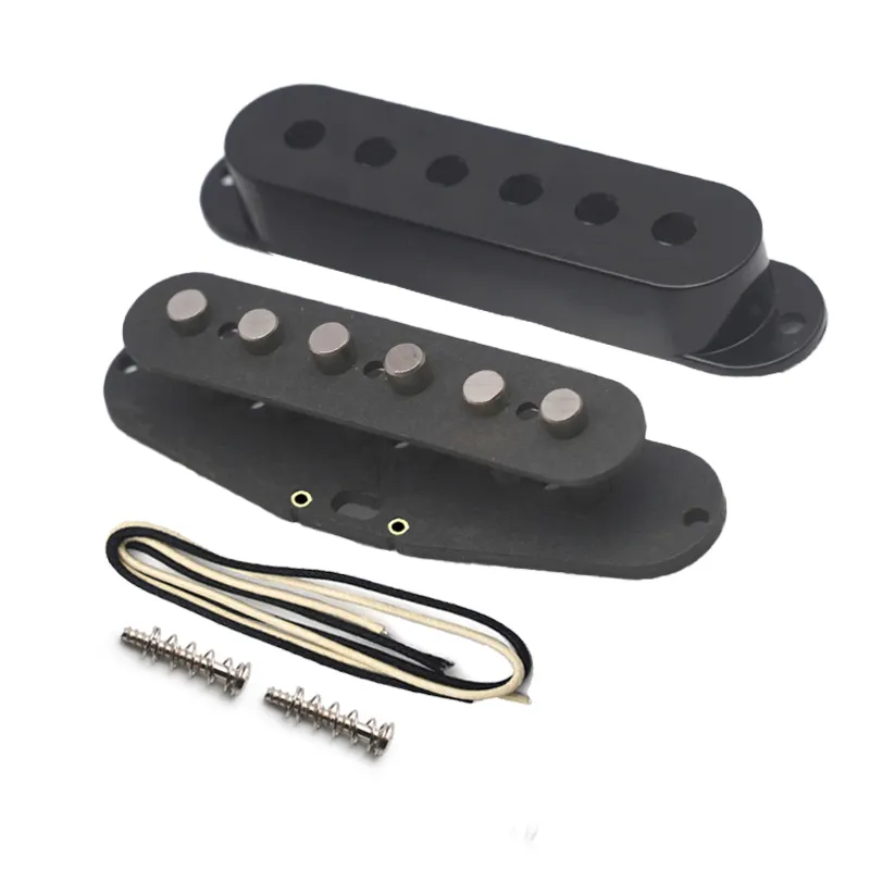 [Pickup DIY Kits] Alnico 5 ST Staged Pickup Kits-Faser spule/Alnico V Pole Piece/Waxed Cloth Cable Pickup Kits für ST Guitar K.