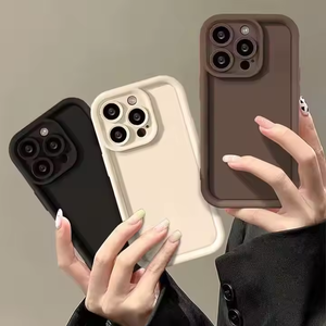 卸売低価格キャンディカラーソフトTPU携帯電話ケースiPhone用16 15 14 13 12 17 Pro Max Plusレンズ保護バックカバー - Product Image 1