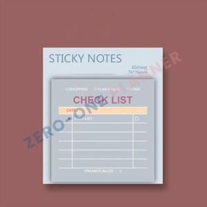 Bloc de notas adhesivas de papel simple cuadrado de impresión personalizada, minimalista funcional para planificador, diario - Product Image 4