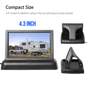 IPoster <strong>RCA</strong>/4-PIN Connector 2 Channel Video <strong>Input</strong> <strong>LCD</strong> Screen 4.3&quot; Foldable Car Rear View Monitor - Product Image 2