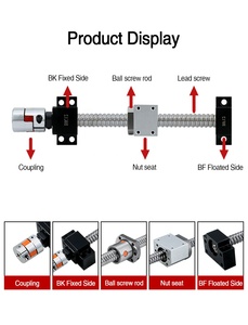 HLTNC sekrup bola CNC ulir tangan kiri presisi tinggi SFU 2005 dengan flens mur bola tunggal untuk sekrup bola modul pemandu linier CNC - Product Image 6