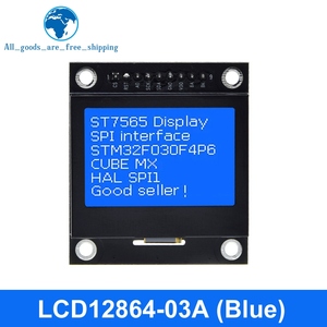 TZT 12864 schermo LCD Lcd12864-03A modulo porta seriale 12864 a matrice di punti SPI con telaio in ferro 12864 Mmodule per Arduino