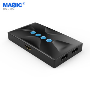 4 In 1 Out HDMIKVMスイッチャーセレクターボックス4K30hz HDMI USBKVMスイッチ4ポートサポートデスクトップコントローラーとボタンスイッチ - Product Image 4