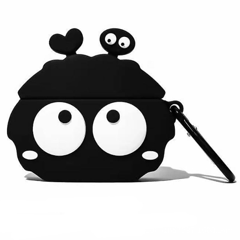 noir avec coeur pour airpods/airpods pro/airpods3