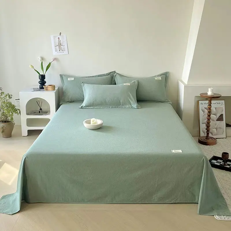 Hot-bán Hàng 300tc 100% cotton khách sạn chất lượng khách sạn bộ đồ giường tấm Ga Trải Giường tấm phẳng cho khách sạn và Spa sử dụng