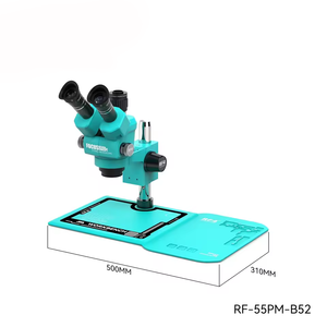 Microscopio Trinocular de enfoque para la reparación de chips PCB, microscopio estéreo continuo 6.5X-55X, RF4 6555PRO MAX, soldadura, soldadura, reparación de chips de PCB, con enfoque a la RF-55PM-B52 - Product Image 5