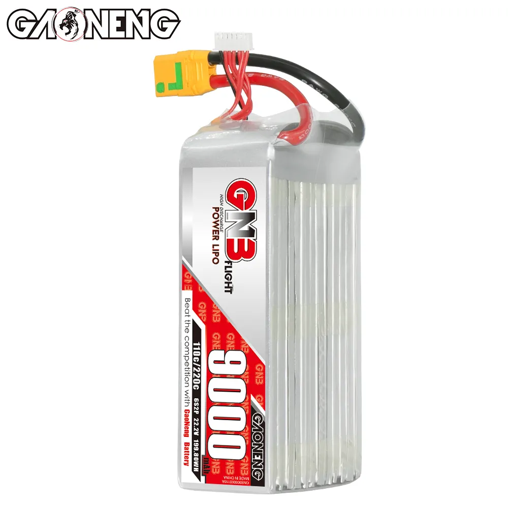 2023 Venta caliente GAONENG GNB 9000MAH 6S 22,2 V 110C 220C XT90 RC LiPo Batería Helicópteros Avión Dron de gran escala