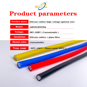 Silicone cách điện bugi dây 200 ° C chịu nhiệt, điện áp cao 5kv-10kv-15kv-20kv-30kv-50kv Cáp đánh lửa - Product Image 5