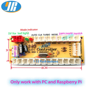 1 игрок, 5 В, аркадный USB-кодировщик с нулевой задержкой для ПК, Raspberry Pi Coin Pusher, джойстик, для 6 + лет, аркадная игровая консоль - Product Image 2