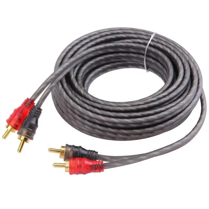 2-2 produttori di cavi RCA ad alta fedeltà da 2 maschio a 2 maschio RCA amplificatore Stereo per auto cavo Audio Stereo linea di filo di rame puro