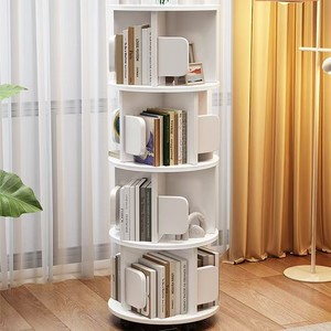 360 dönen kitaplıklar, büyük kapasiteli ev depolama, yerden tavana resim kitapları, basit fonksiyonlara sahip öğrenci kitaplıkları - Product Image 5