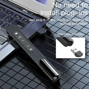 Nuovo presentatore Wireless Laser rosso pagina di tornitura 2.4G RF Volume di controllo remoto PPT presentazione USB puntatore di PowerPoint Mouse - Product Image 2