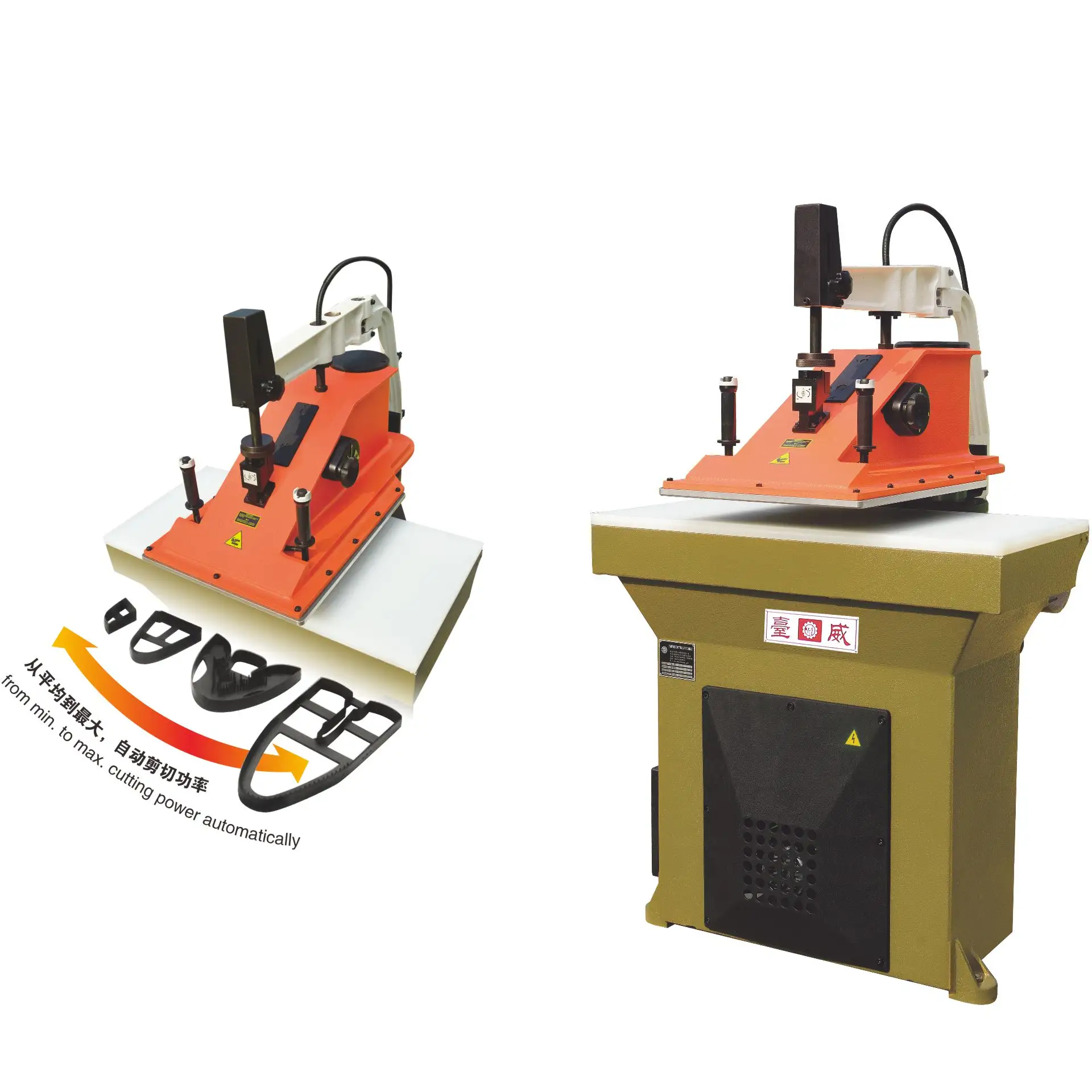 TW-516 prensa hidráulica manual máquina de corte com braço girando die cutting clicker pressione outro sapato fazendo máquinas