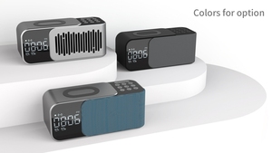 Altavoz de carga inalámbrico Hi-Fi multifuncional 8 en 1 6W con reloj despertador con luz nocturna LED Salida de Puerto tipo C de FM 10W - Product Image 4