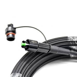 KNOFC IP 68สายเคเบิลรับแรงกระแทกกันน้ำมินิ SC APC 1F G657A2 FTTH สายเคเบิลหล่นผมเปีย50ม.