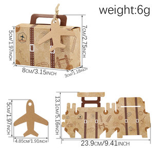 <span class=keywords><strong>Mini</strong></span> Vintage Vali Hình Dạng Kẹo Điều Trị Hộp Giấy Với Thẻ Đảng <span class=keywords><strong>Favour</strong></span> Quà Tặng Bao Bì Hộp Giấy Cho Đám Cưới Nguồn Cung Cấp - Product Image 2