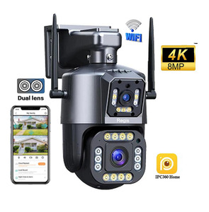 Regis IPC360 4K 8MP 와이파이 카메라 야외 10X 디지털 줌 Ptz 베이비 모니터 야간 투시경 Cctv 카메라 듀얼 렌즈 네트워크 카메라 - Product Image 1