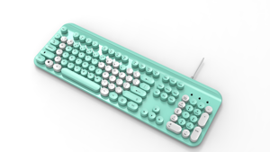 Wired <strong>Computer</strong> <strong>Keyboard</strong> Colorful Full Size Round Keycaps Typewriter <strong>Keyboards</strong> for Windows - Product Image 4