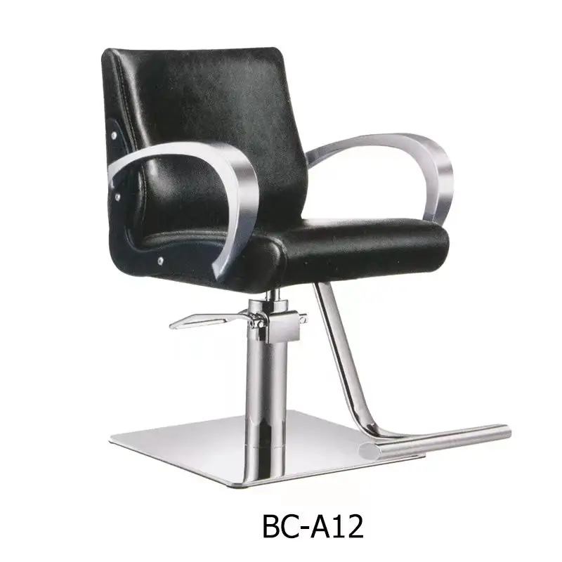 Nero di bellezza barbiere antico barbiere sedia da salone mobili per capelli sedie in pelle schienale poggia capelli sedia da taglio